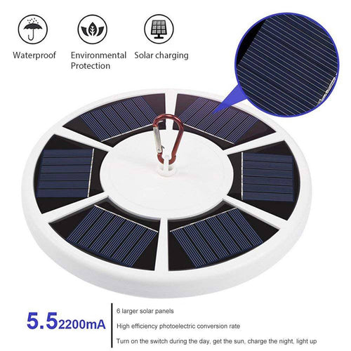 42 LED Solar Flag Pole Light Adjustable Outdoor Camping Tent Light
