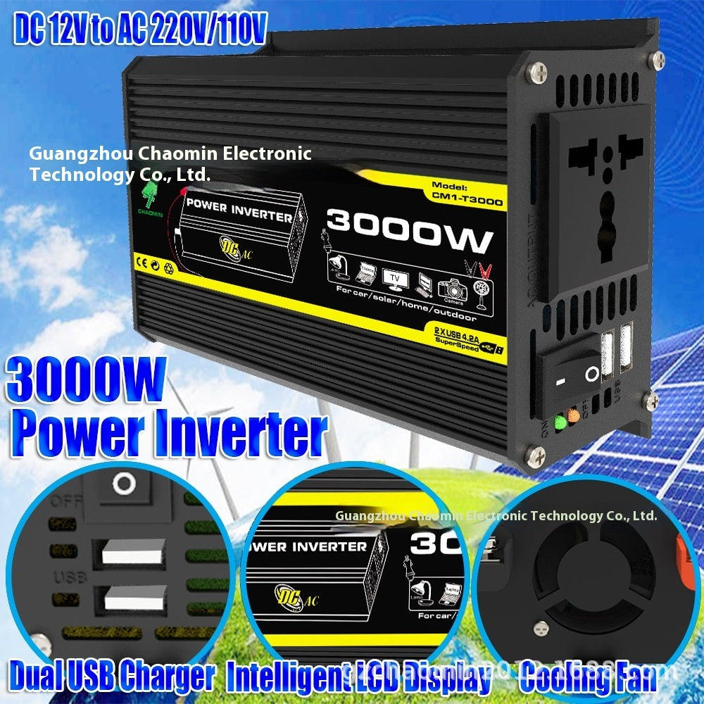 Inverter 12V To 220V110V3000W Vehicle Solar Power Conversion Inverter