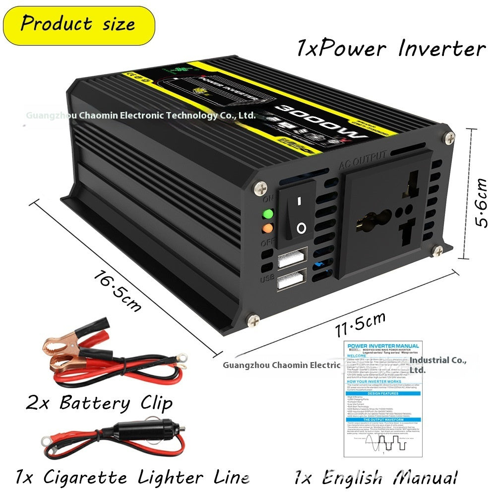 Inverter 12V To 220V110V3000W Vehicle Solar Power Conversion Inverter