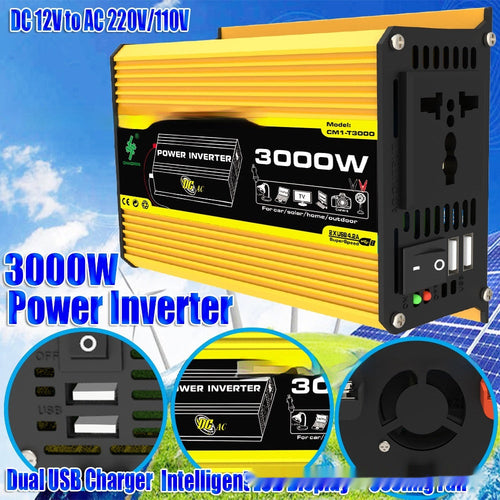 Inverter 12V To 220V110V3000W Vehicle Solar Power Conversion Inverter