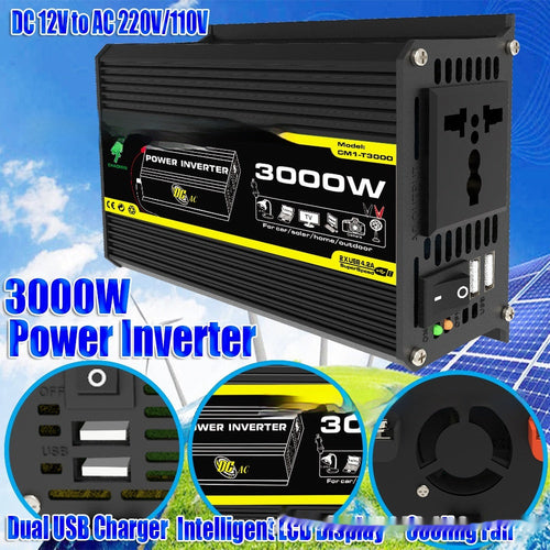 Inverter 12V To 220V110V3000W Vehicle Solar Power Conversion Inverter